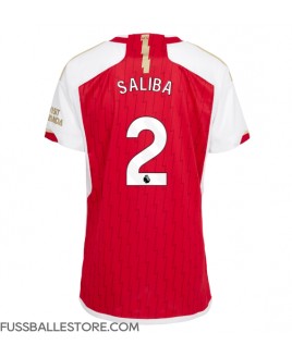 Günstige Arsenal William Saliba #2 Heimtrikot Damen 2023-24 Kurzarm